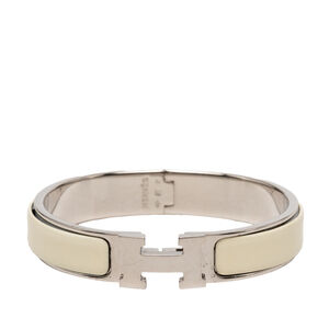 Pre-Loved Hermes Narrow Enamel Clic H Bracelet PM